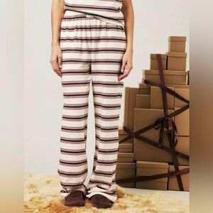PARKE eggnog striped boxer pant